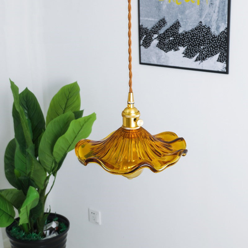 Modern Scandinavian Asian Inspired Minimalist Glass Pendant Light