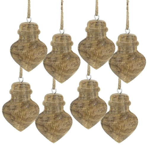 D3.1x3.5' Wooden Hanging Ornaments, Hanging Home Decor Accents for