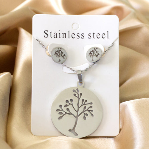 Luxukisskids Dubai Steel Jewelry Sets For Women Necklace Earrings Man