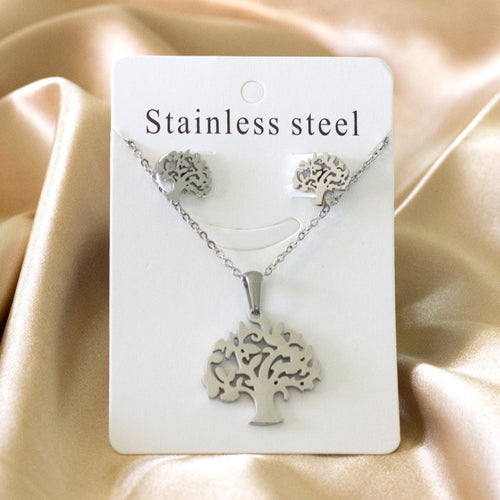 Luxukisskids Dubai Steel Jewelry Sets For Women Necklace Earrings Man