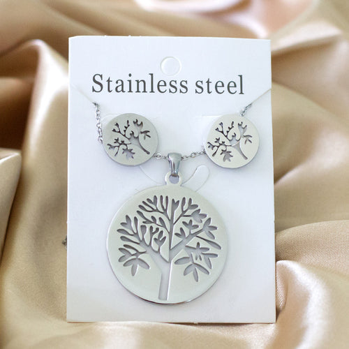 Luxukisskids Dubai Steel Jewelry Sets For Women Necklace Earrings Man