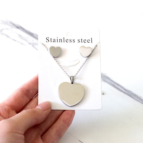 Luxukisskids Dubai Steel Jewelry Sets For Women Necklace Earrings Man