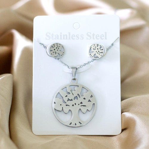 Luxukisskids Dubai Steel Jewelry Sets For Women Necklace Earrings Man