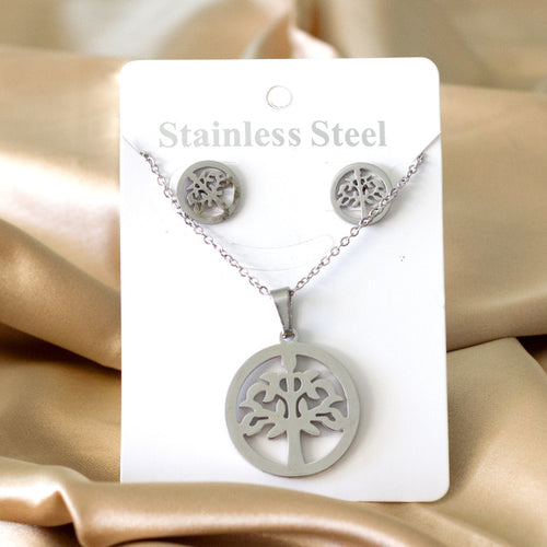 Luxukisskids Dubai Steel Jewelry Sets For Women Necklace Earrings Man