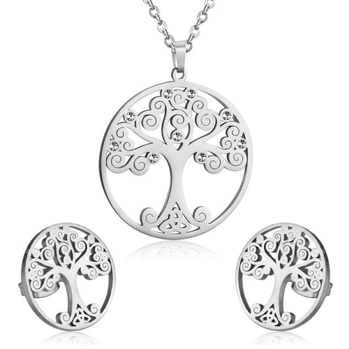 Luxukisskids Dubai Steel Jewelry Sets For Women Necklace Earrings Man