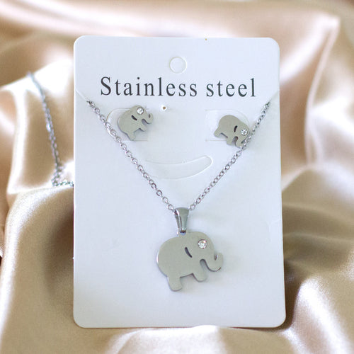 Luxukisskids Dubai Steel Jewelry Sets For Women Necklace Earrings Man