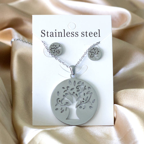 Luxukisskids Dubai Steel Jewelry Sets For Women Necklace Earrings Man