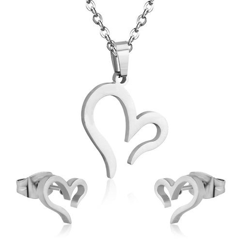 Luxukisskids Dubai Steel Jewelry Sets For Women Necklace Earrings Man