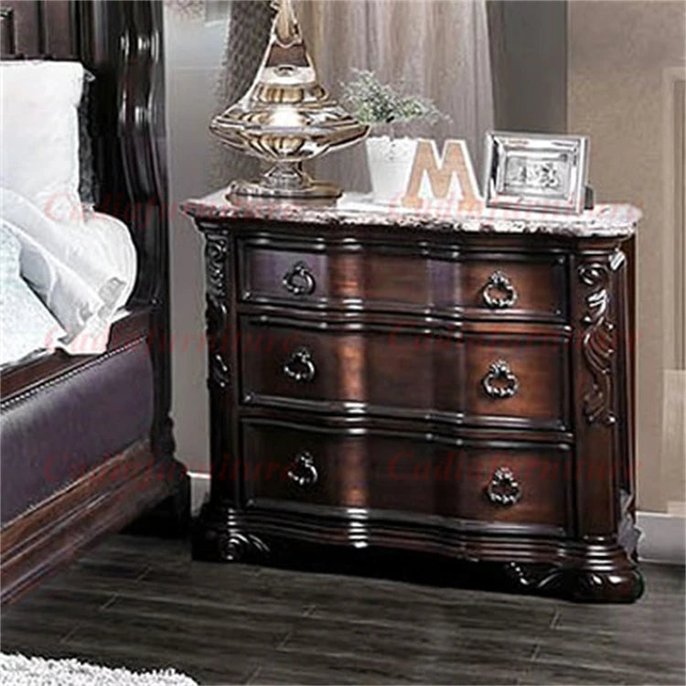 European Antique Design Bedroom Furniture Luxury French Classic Wooden