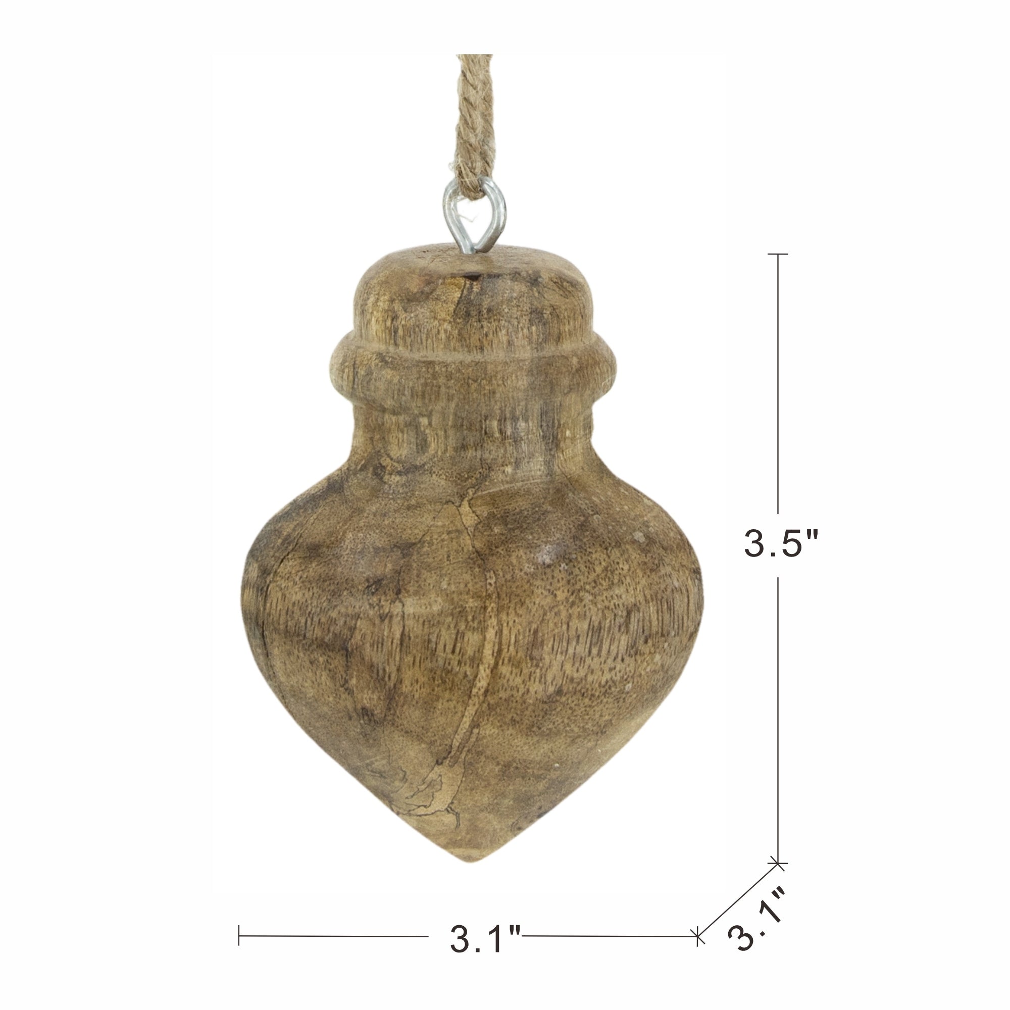 D3.1x3.5' Wooden Hanging Ornaments, Hanging Home Decor Accents for