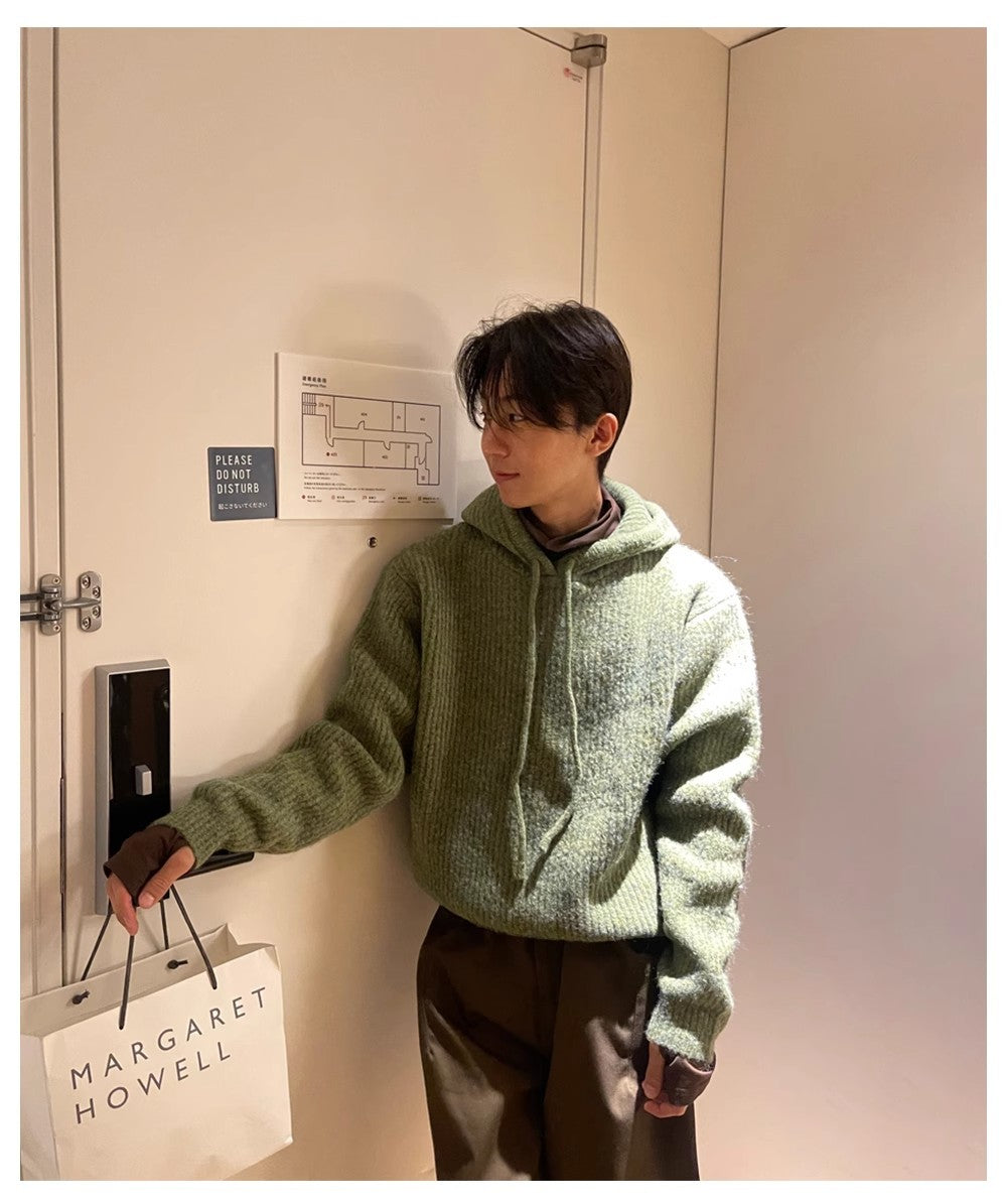 Men's Slouchy Fluffy Hoodie Jacket – Soft Thickened Winterwear