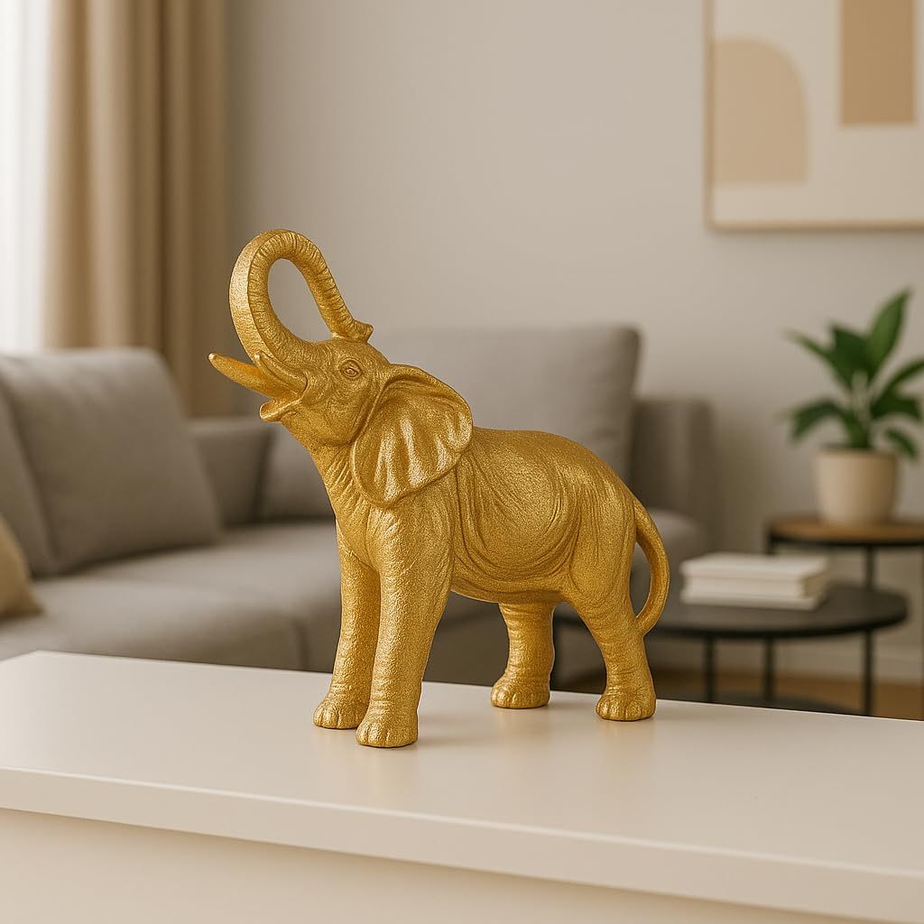 Decorative Gold Elephant Statue