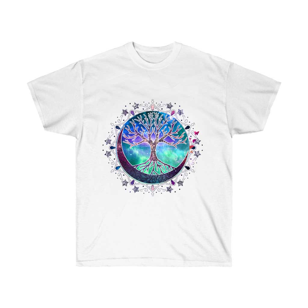 Tree of Life Crescent Moon Spiritual T-Shirt
