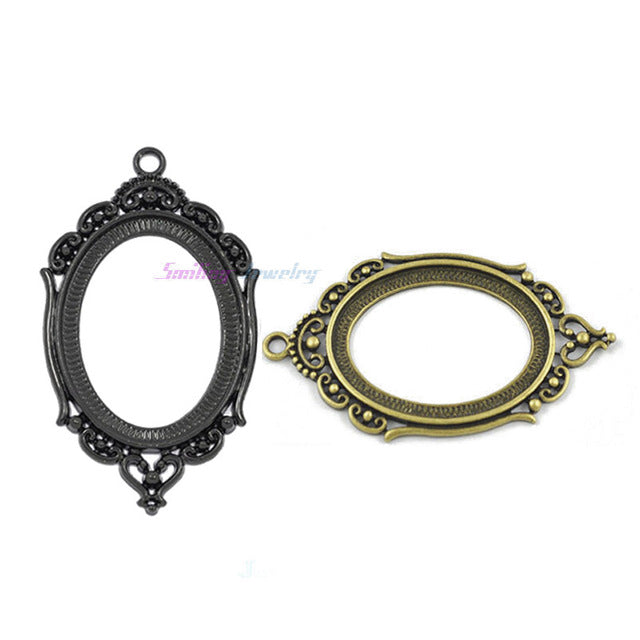 10pcs Fit 30mm*40mm DIY Oval Glass Cabochon Base
