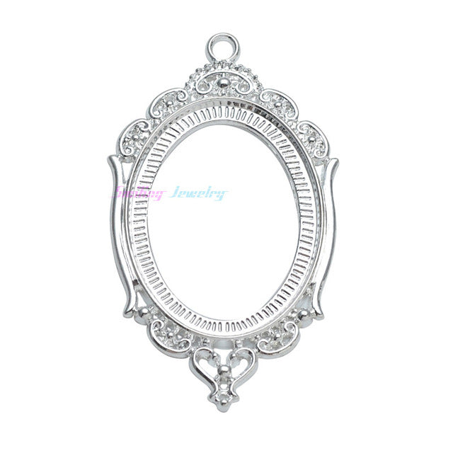 10pcs Fit 30mm*40mm DIY Oval Glass Cabochon Base