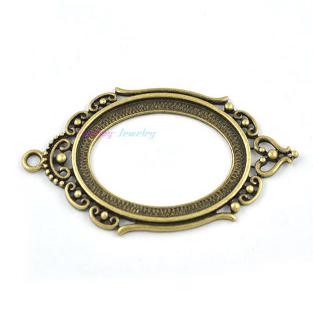 10pcs Fit 30mm*40mm DIY Oval Glass Cabochon Base