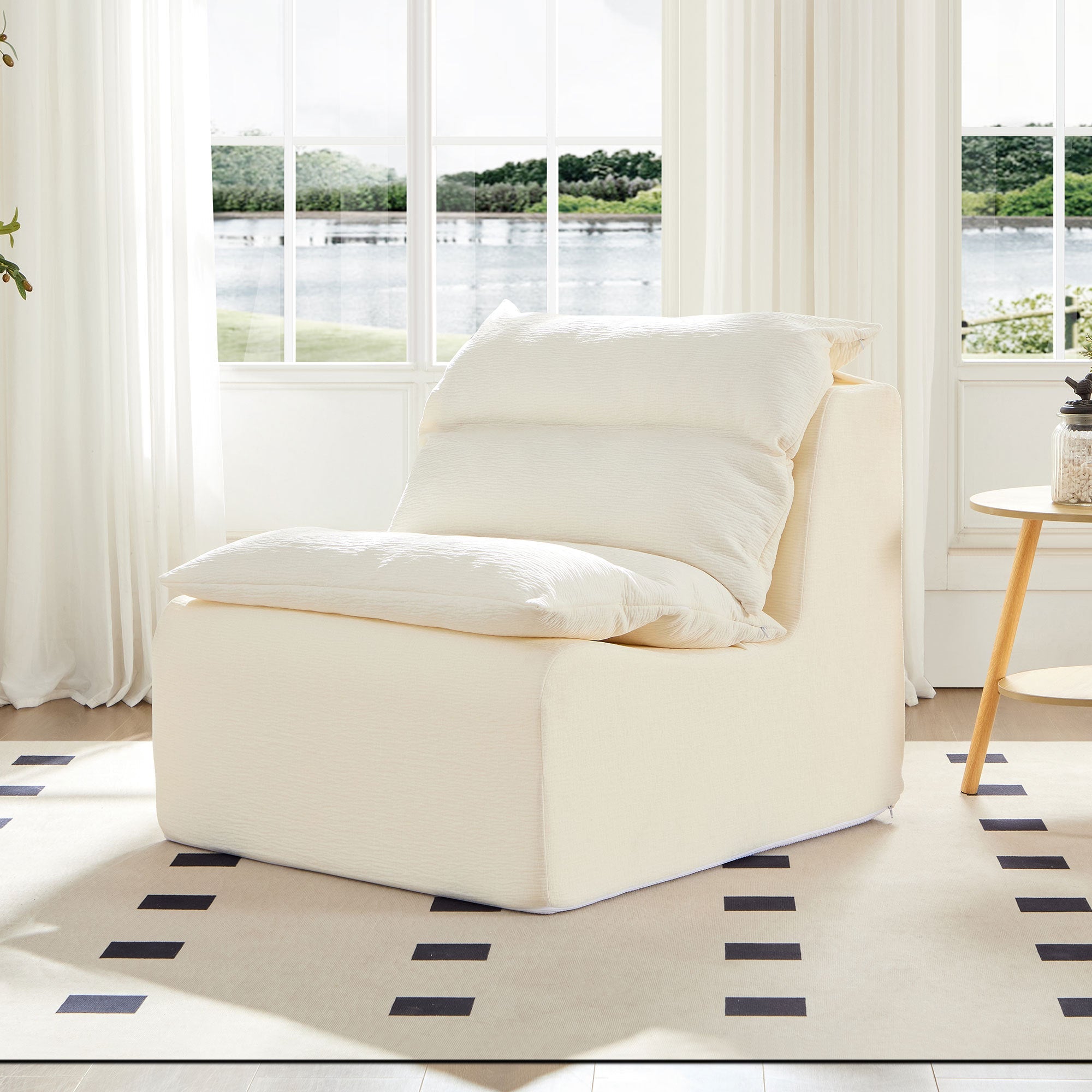 3 Seat  Chair Sofa Lounge Chair With Backrest Fully Compressed Sofa