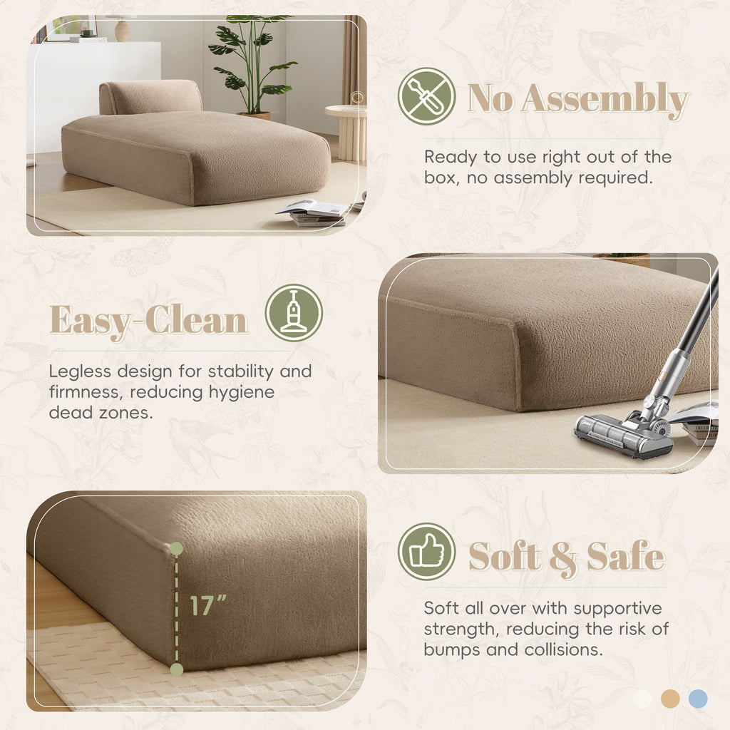 72'Oversized Modular Sofa,Fully Compressed,Spacious Foam-Filled Sofa