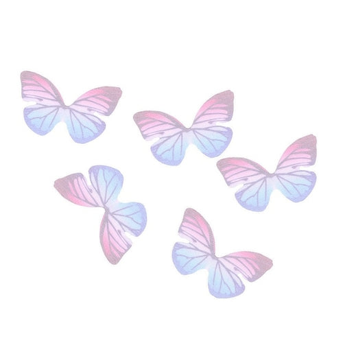 5pcs Colorful Beautiful Organza Butterfly Ethereal