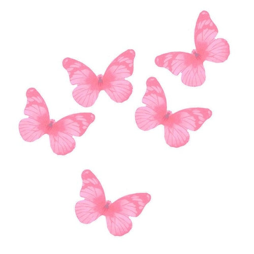 5pcs Colorful Beautiful Organza Butterfly Ethereal