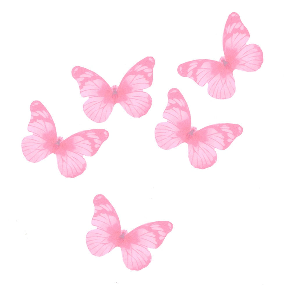 5pcs Colorful Beautiful Organza Butterfly Ethereal