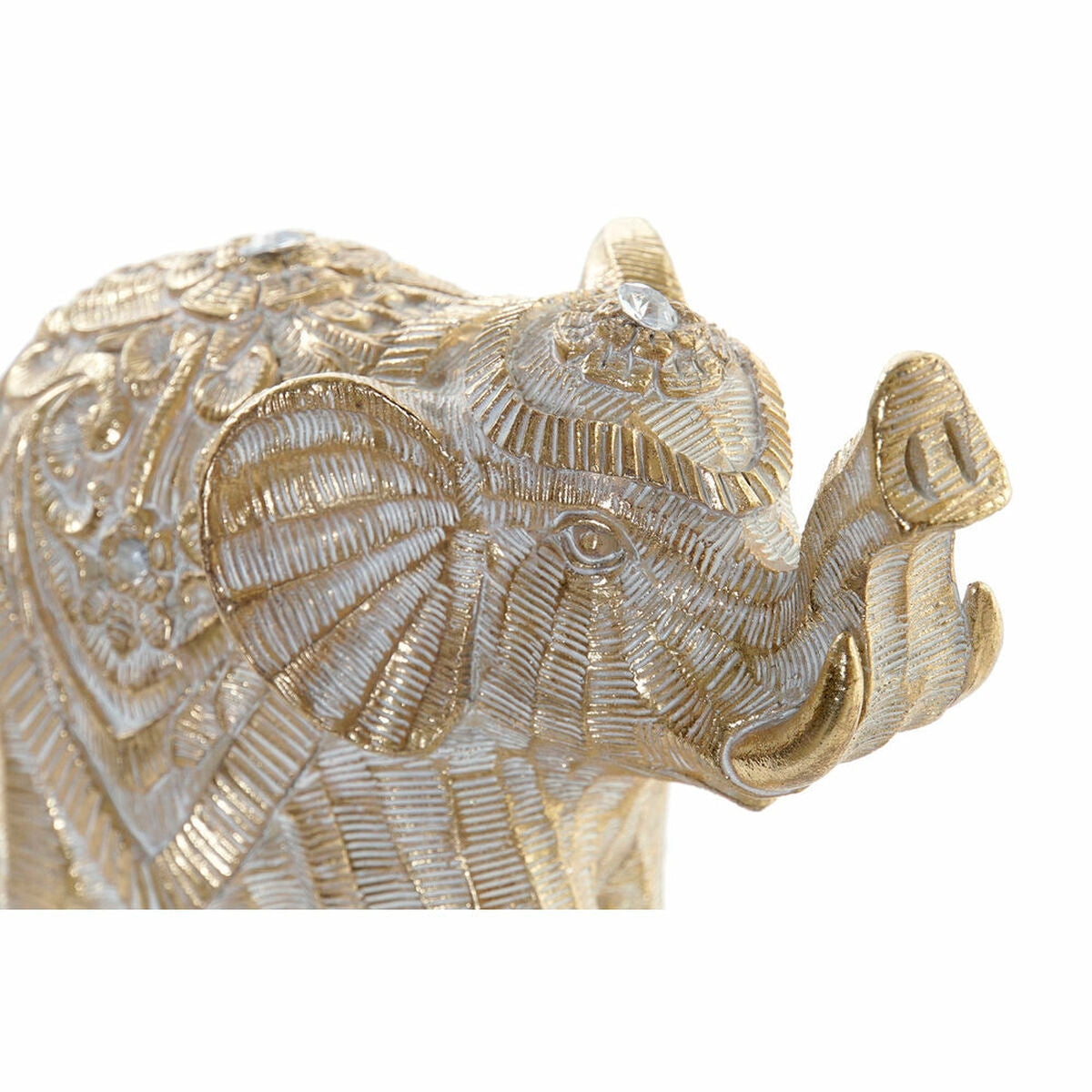 Decorative Figure DKD Home Decor Golden Elephant Colonial 17 x 7,5 x
