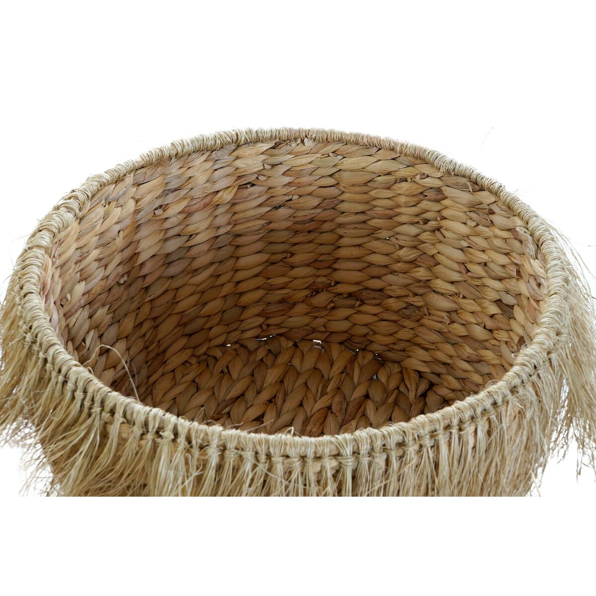 Basket set DKD Home Decor 43 x 43 x 24 cm Fringe Boho