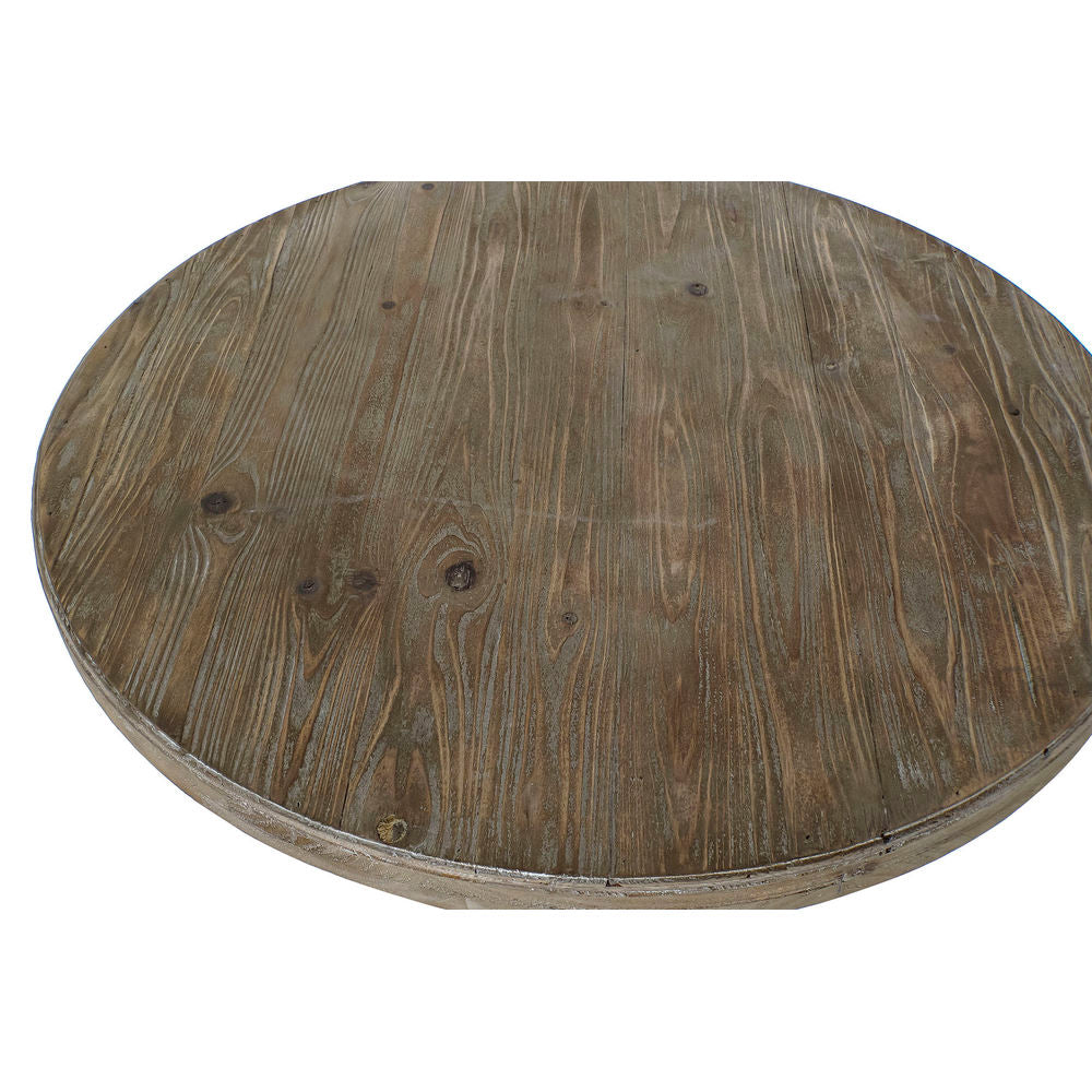 Side table DKD Home Decor 76 x 76 x 80 cm Fir Brown White