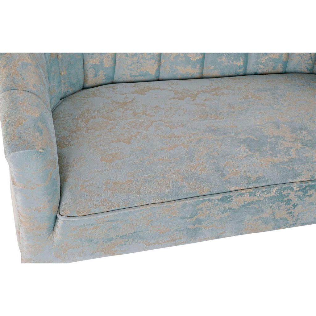 Sofa DKD Home Decor Green Polyester Birch Golden Glam (124 x 73 x 80