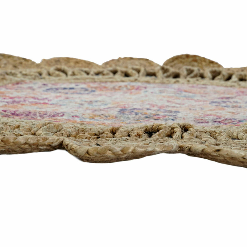 Carpet DKD Home Decor Chenille Jute Boho (120 x 120 x 0.5 cm)