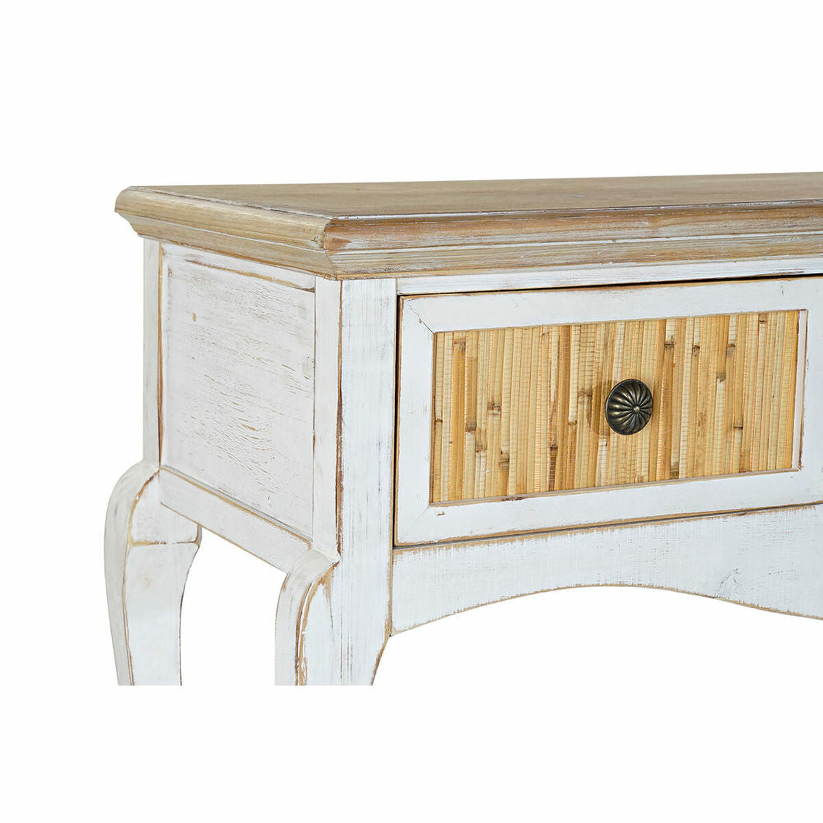 Console DKD Home Decor Fir Natural Wood White 120 x 38 x 83 cm
