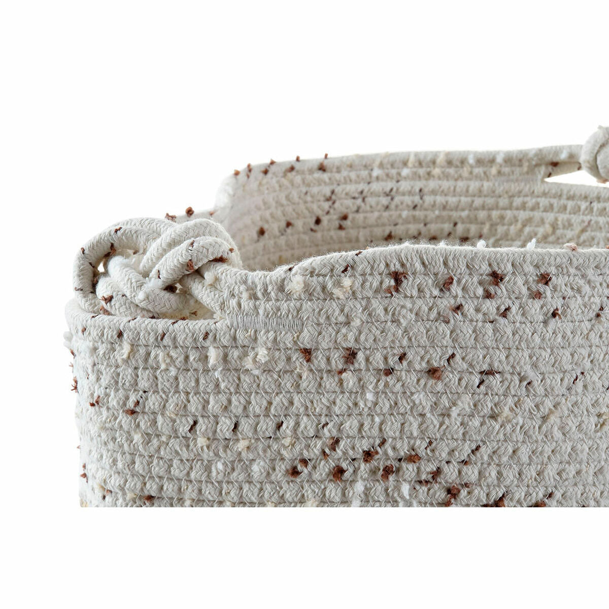 Basket set DKD Home Decor Cotton Boho Rushes (36 x 26 x 42 cm) (3