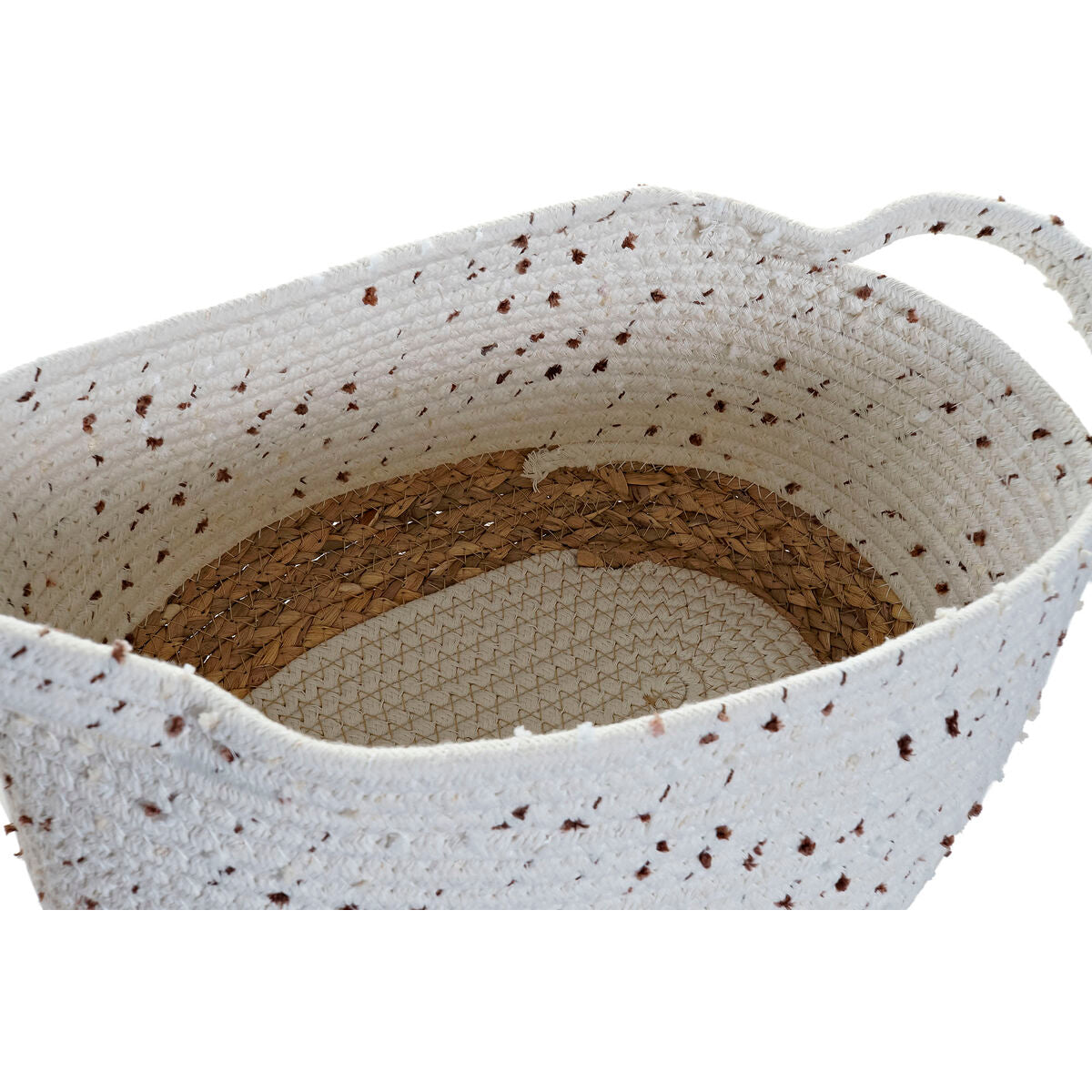Basket set DKD Home Decor Cotton Boho Rushes (36 x 26 x 42 cm) (3