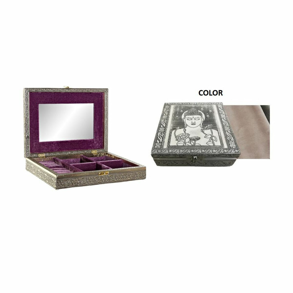 Jewelry box DKD Home Decor 27,5 x 20 x 5,4 cm Champagne Beige Wood