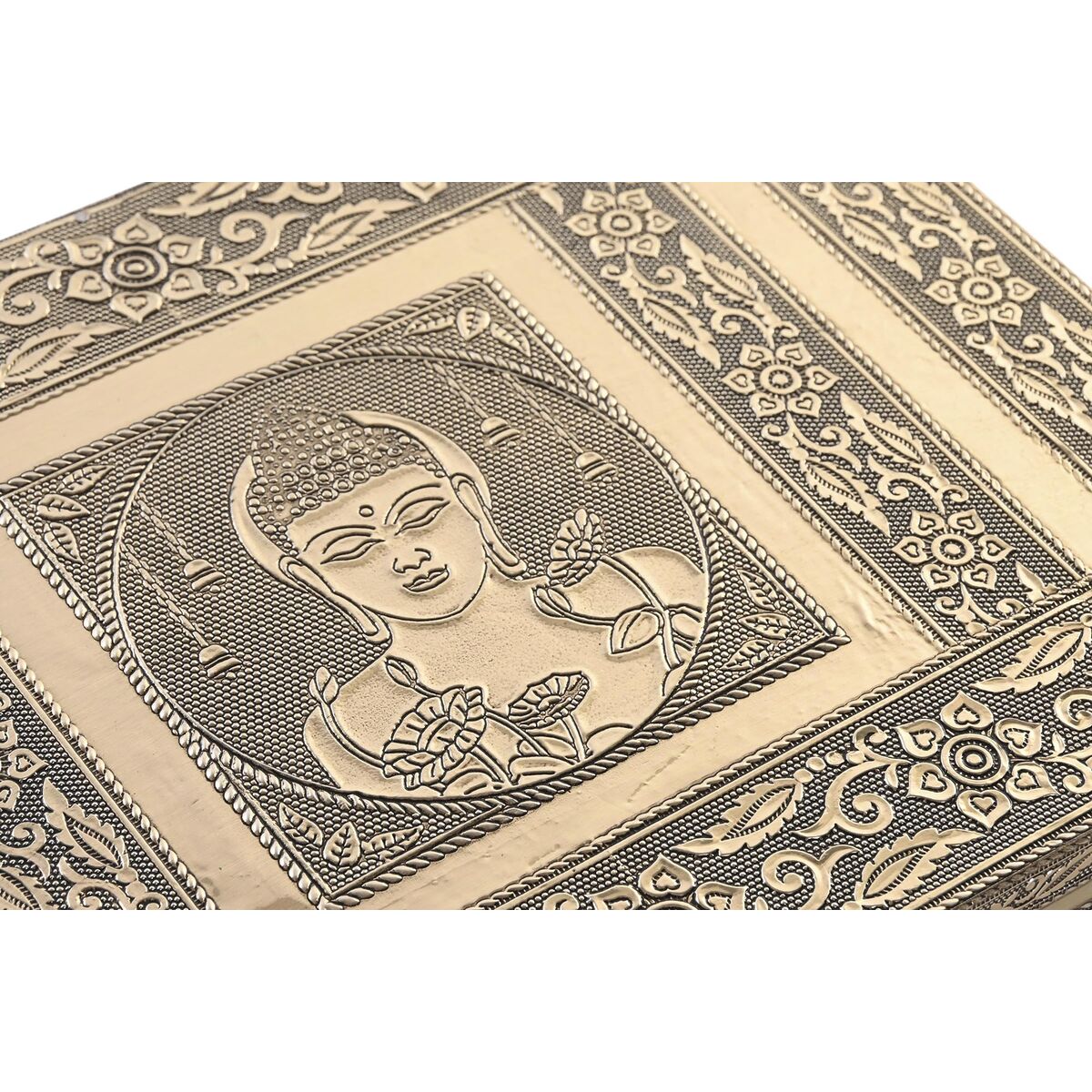 Jewelry box DKD Home Decor 27,5 x 20 x 5,4 cm Champagne Beige Wood