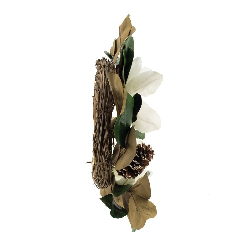 22' Creamy White Magnolia Wreath