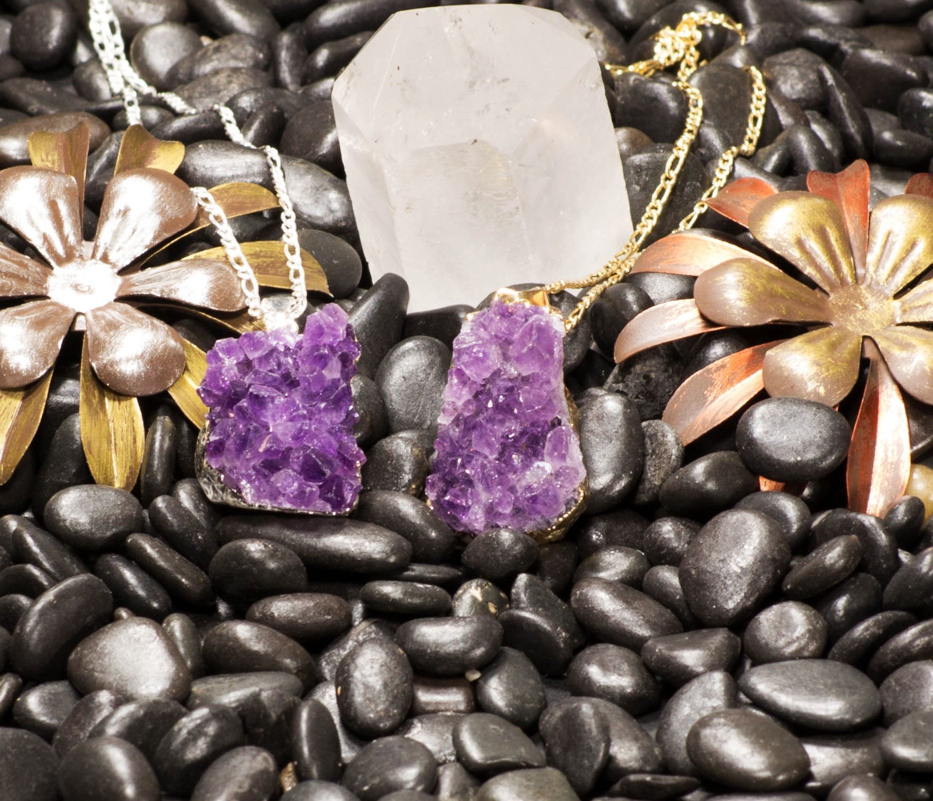 Amethyst Druze Pendant