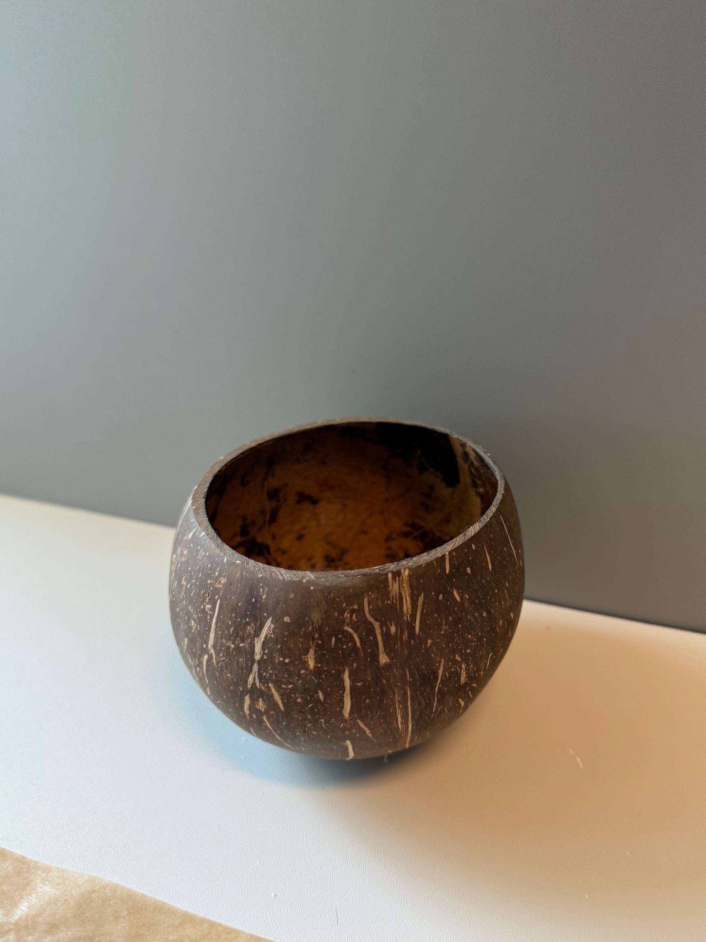 Natural Coconut Shell Bowl – Ideal for Candle Making or Rustic Home