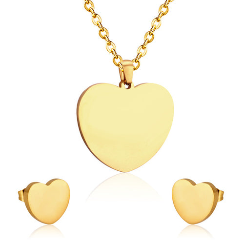 Luxukisskids Dubai Steel Jewelry Sets For Women Necklace Earrings Man