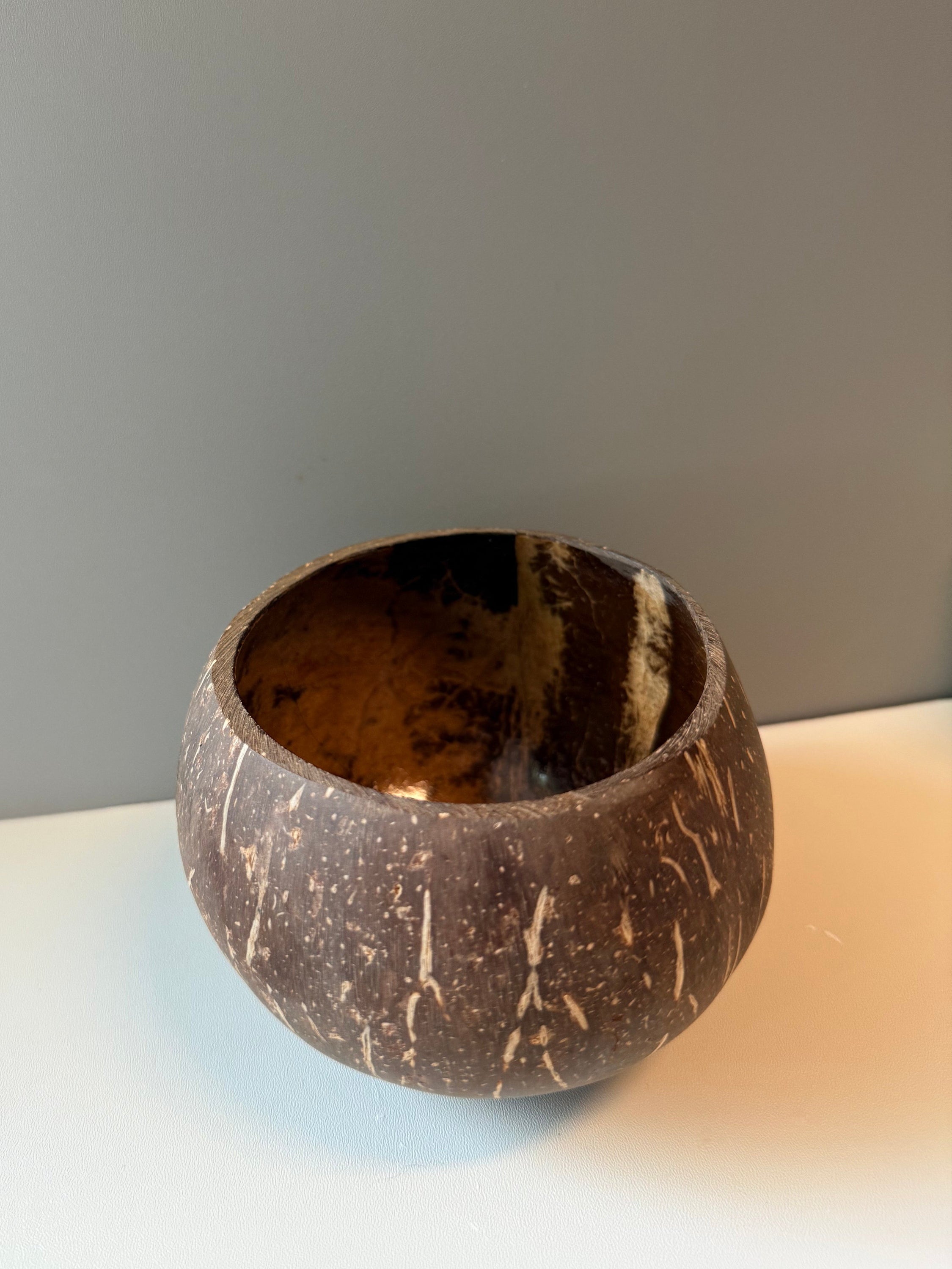 Natural Coconut Shell Bowl – Ideal for Candle Making or Rustic Home