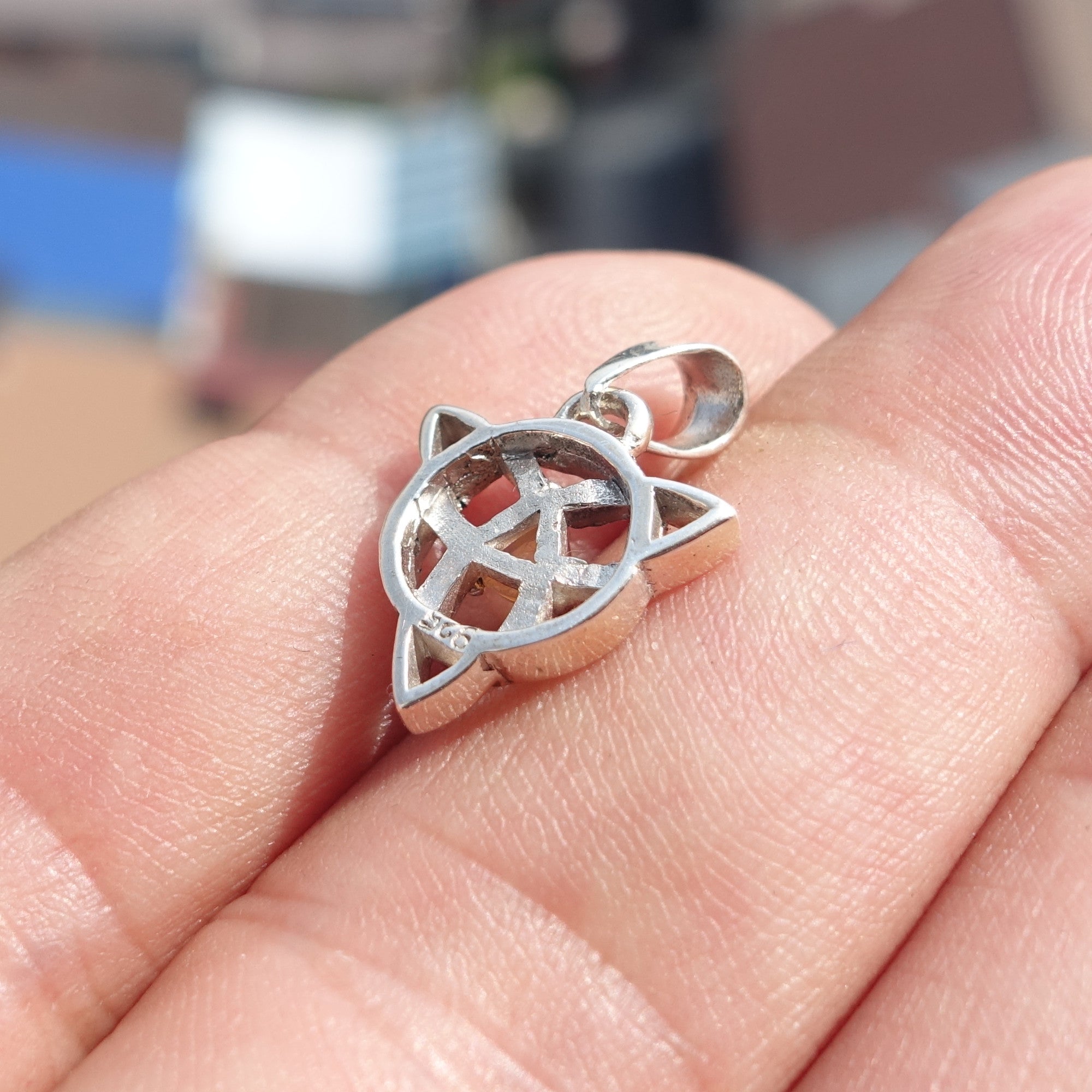 Celtic Triskele Opal Pendant, Celtic Sterling Silver Pendant,