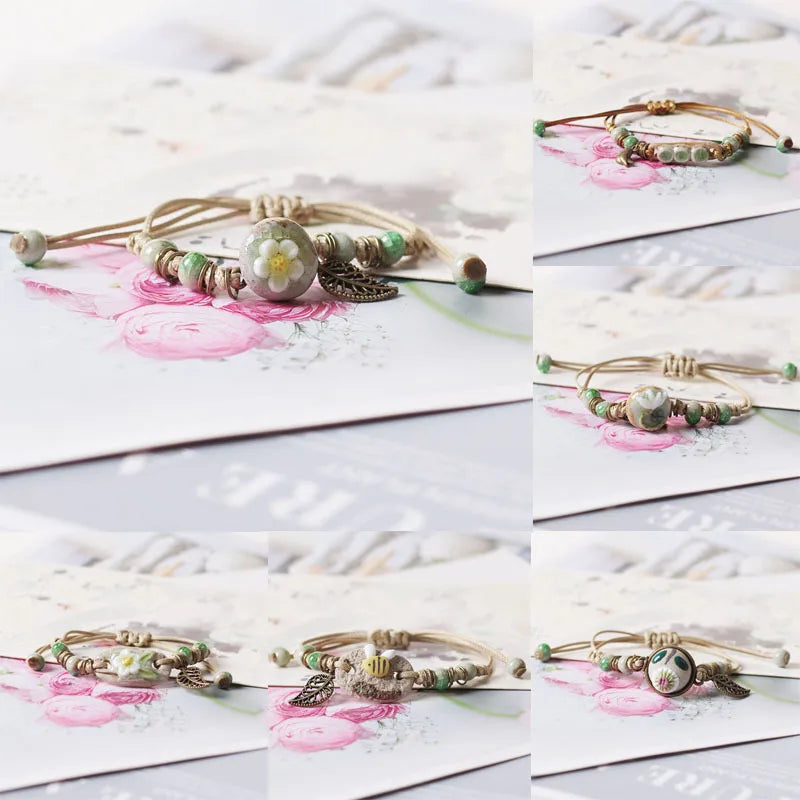 Handmade Boho Gypsy Hippie Design Brown Leather Star G Clef Note Metal