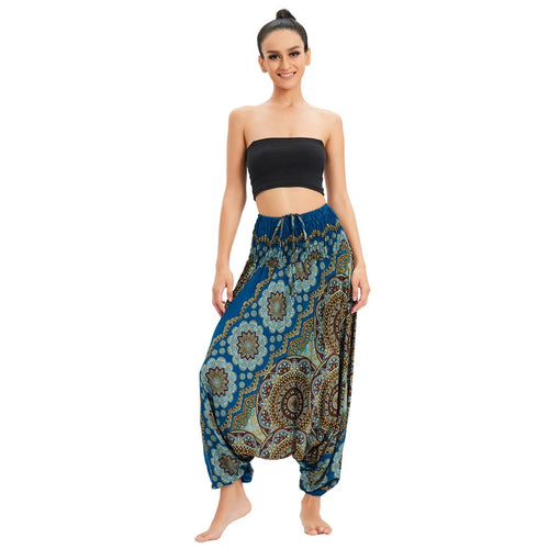 Bohemian Pants Women Pantalones Mujer Hippie High Waist Rayon Harem