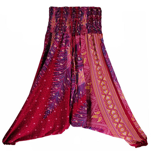 Bohemian Pants Women Pantalones Mujer Hippie High Waist Rayon Harem