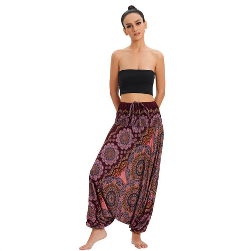 Bohemian Pants Women Pantalones Mujer Hippie High Waist Rayon Harem