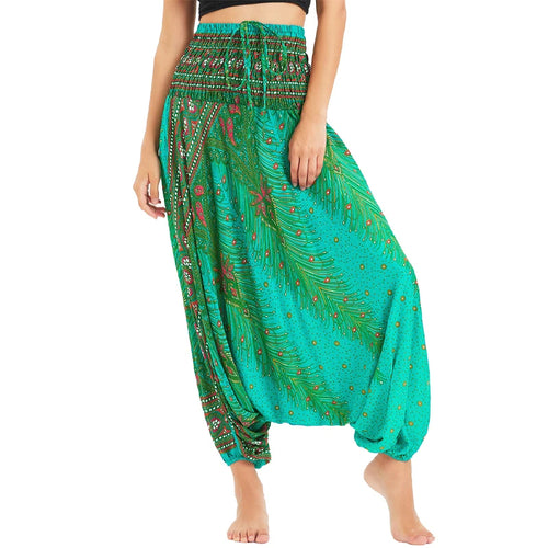 Bohemian Pants Women Pantalones Mujer Hippie High Waist Rayon Harem