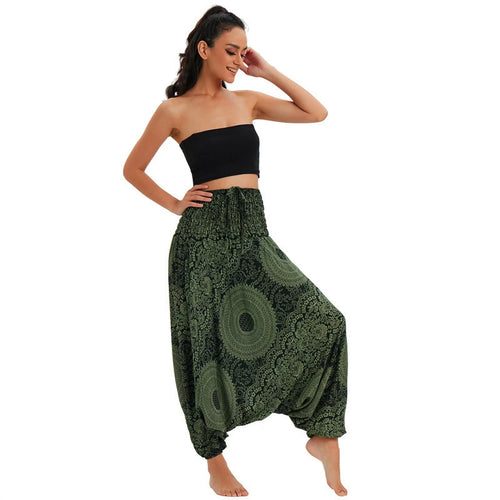 Bohemian Pants Women Pantalones Mujer Hippie High Waist Rayon Harem