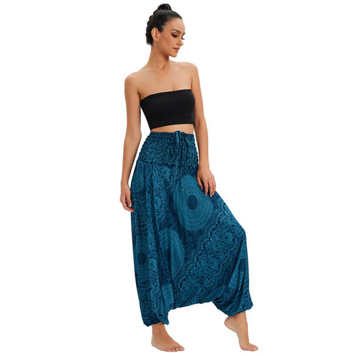 Bohemian Pants Women Pantalones Mujer Hippie High Waist Rayon Harem