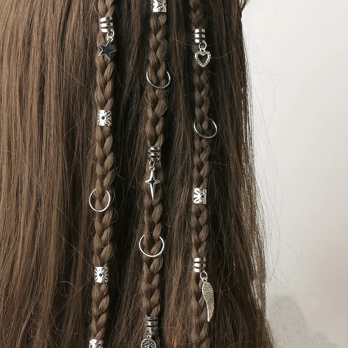 45pcs Alloy Braid Hair Ring Dreadlock Hair Ring - Hippie Style Hair