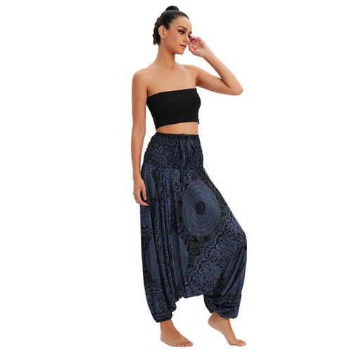 Bohemian Pants Women Pantalones Mujer Hippie High Waist Rayon Harem